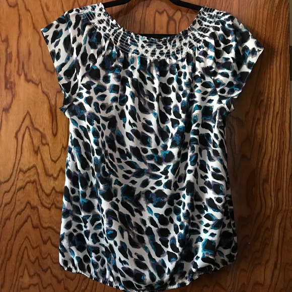 Ann Taylor Print Blouse - Picture 2 of 5